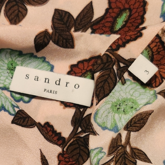 Sandro Paris PJ Style Button Up Shirt. Sz 3/Lrg. EUC - Picture 3 of 6